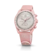 MoonSwatch Borracha Rosa Claro/Branco MoonSwatch Borracha Rosa Claro/Branco
