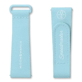 MoonSwatch em borracha azul-claro/branca MoonSwatch em borracha azul-claro/branca